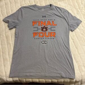 Under Armour Auburn Tigers 2025 Final Four Basketball Gray T-Shirt Size Large